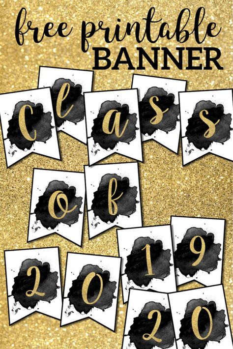 Free Printable Graduation Banner. Class of 2019, class of 2020, class of 2021 and so on. Print an easy DIY banner for a grad party. #papertraildesign #graduation #grad #graduationparty #congratsgrad #graduationpartydecor #graduationpartydecorations #congratsgrad #classof2019 #classof2020 Graduation Banner Printable, Graduation Banners Diy, College Printables, Diy Graduation Decorations Party, Paper Trail Design, Graduation Printables, Grad Banner, Graduation Party Diy, Free Printable Banner