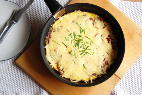 Eye opening breakfast casserole from an old German favorite.   Add a slice of toast and a fruit salad for a hearty start to a busy Saturday!   Or how about brunch? German Breakfast Casserole, Hopple Popple Recipe, Cheese Hashbrown Potatoes, German Breakfast, German Party, Bread Jam, Breakfast Casserole Recipe, Gluten Free Cheese, Turkey Sausage