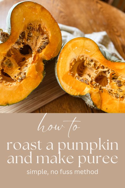 Roasting a whole pumpkin is a simple skill to learn. Come learn how and enjoy baking all of your favorite pumpkin dishes with your own delicious pumpkin puree. How To Roast A Pumpkin For Puree, How To Roast Pumpkin, Whole Pumpkin, Skill To Learn, Scratch Cooking, Pumpkin Dishes, Homemade Pumpkin Spice, Pumpkin Chili, Pumpkin Scones