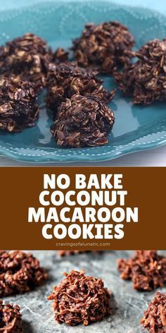 Coconut Macaroon Cookies, Best No Bake Cookies, Easy No Bake Cookies, Coconut Macaroon, Coconut Macaroons Recipe, Chocolate Macaroons, Macaroon Cookies, Chocolate Oatmeal Cookies, Macaroon Recipes