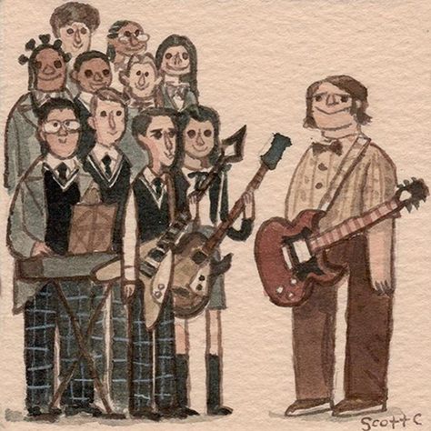 Jack Black en Instagram: “A carousel collective of characters By: @scottlava” Scott C Watercolor, Scott Campbell Movie Art, Scott C Art Movies, Scottc Drawings Movies, Scott C Drawings, Great Showdowns By Scott C., Scottc Drawings, Scott C Art, Scott C Movie Art