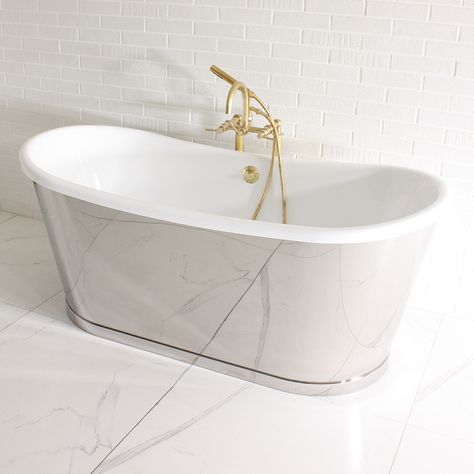 'The ORONSAY' CoreAcryl Acrylic French Bateau Tub by Penhaglion (Lightweight Tub) Sunken Bathtub, Reglaze Bathtub, Diy Bathtub, Acrylic French, Luxury Bathtub, Refinish Bathtub, Cast Iron Bathtub, Cast Iron Tub, Bathtub Remodel