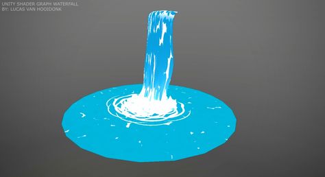 Water Fall, 3d Art, Art Design, Sketch, Van, Water, Blue, Art