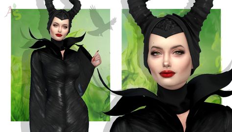 Maleficent sim by AugusteS | "Love doesn't always end well b… | Flickr Maleficent Sims 4 Cc, Carmen King, Sims Disney, Maleficent Dress, Queen Cape, Mistress Of Evil, Disney Challenge, Queen Outfits, Maleficent Costume