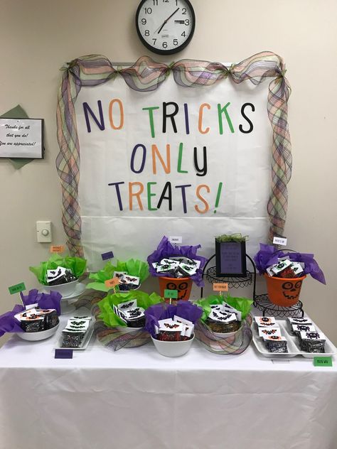 October Teacher Morale Ideas, October Appreciation Gifts, Appreciation Station At Work, Halloween Teacher Morale Booster, Monthly Teacher Gift Ideas, Halloween Teacher Appreciation, October Appreciation Ideas, October Morale Booster, Principals Month Gift Ideas