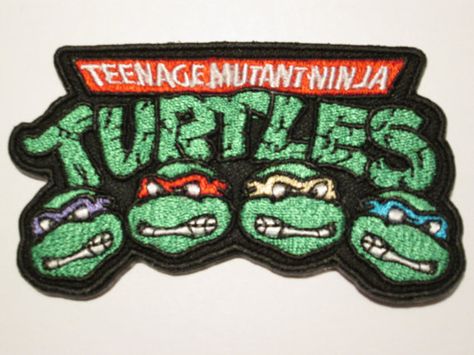 Teenage Mutant Ninja Turtle, Cartoon Logo, Cute Animal Drawings, Iron On Patch, Sew On Patches, Embroidery Patches, Mutant Ninja, Teenage Mutant, Teenage Mutant Ninja Turtles