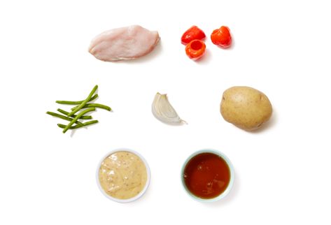 Recipe: Southern-Spiced Chicken with Potato Salad & Maple Green Beans - Blue Apron Potato Recipes Salad, Maple Green Beans, Green Beans Recipes, Delicious Potato Salad, Creamy Mustard Sauce, Spiced Chicken, Green Beans And Potatoes, Diced Potatoes, Blue Apron