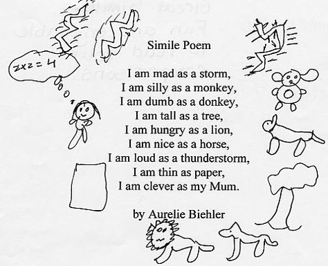 Figures of Speech - Ms Chie's English Classes Poem With Figures Of Speech, Writing Tips Poetry, Family Poems For Kids, Similes List, Simile Lesson, Metaphor Poems, Metaphor Activities, Simile Poems, Poetry Tips