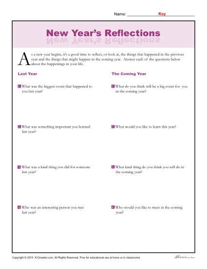 New Year's Reflections Worksheet New Year Writing Prompts For Kids, New Year Reflection Worksheet, New Years Reflection, 2024 Journaling, New Year Reflection, Reflection Worksheet, Year End Reflection, Top Business Books, Year Reflection