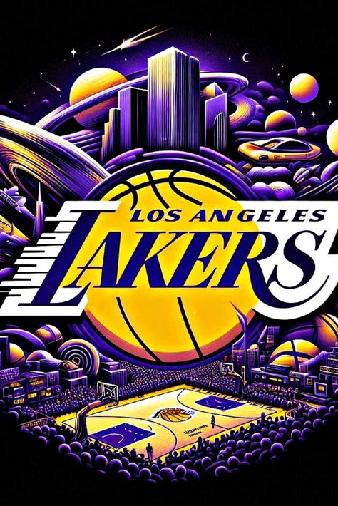 #NBA #Lakers #LosAngeles #Logo #2024 #Surrealista La Lakers Wallpapers Iphone, Lebron James Artwork, Batman Wallpaper Iphone, Lakers Wallpaper, Los Angeles Lakers Logo, Bart Simpson Art, Lebron James Wallpapers, Nba Artwork, Dallas Cowboys Decor