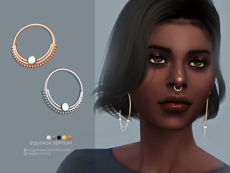 Sims 4 Cc Septum Piercing, Sims 4 Septum Piercing, Sims 4 Cc Piercings Nose, Sims 4 Cc Nose Ring, 4 Piercings, Sims 4 Piercings, Sims Ideas, Full Body Tattoo, Sims Community