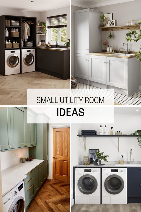 Maximise your space with these small utility room ideas designed to create a functional area for household tasks, from cleaning to laundry. Often overlooked, these spaces can feel cramped, especially in newer homes where space is limited. This utility room inspiration features smart storage ideas and style tips to make the most of every inch. See examples from real customer homes and discover how to use these tips for maximum impact in any compact utility room. Utility Pantry Combo, Utility Storage Ideas, Small Utility Room With Toilet, Tiny Utility Room Ideas, Small Utility Room Ideas, Utility Room Inspiration, Pull Out Kitchen Storage, Utility Room Ideas, Under Sink Drawers