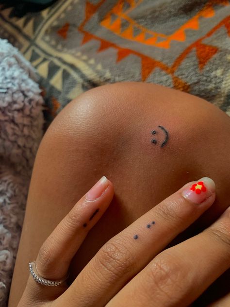 Stock And Poke Tattoo, Stick And Poke Tattoo Small Easy Hidden, Smiley Stick And Poke, Small Stuck And Poke Tattoos, Stick And Poke Ideas Small Simple, Poke N Stick Tattoo Ideas, Stink And Poke Tattoos, Stick Amd Poke Tattoo Ideas, Tiny Stick And Pokes