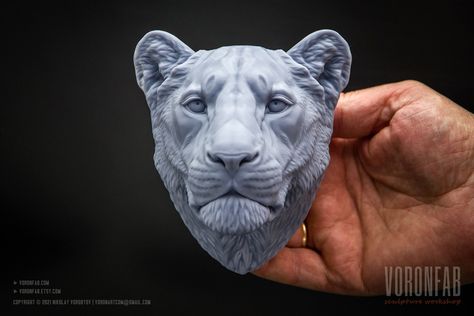 Lioness sculpture, animal head on Behance Lioness Sculpture, Sculpture Animal, Anatomy Sculpture, Sculpture Art Clay, Digital Sculpture, Lion Wallpaper, Head Sculpture, Lion Ring, 3d Figures