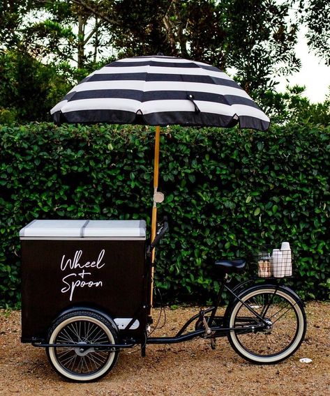 Wheel & Spoon - GALLERY Bike Food Cart, Ice Cream Carts, Cart Display, Ice Cream Bike, Gerobak Dorong, Bike Food, Ice Cream Business, Coffee Bike, Food Cart Design