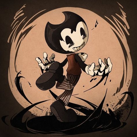 Bendy And The Dark Revival Cartoon Bendy, Bendy And The Dark Revival Fanart, Bendy Art, Bendy And The Dark Revival, Bendy Fanart, Ink Demon, Spyro The Dragon, Ink Machine, Paper Dolls Printable