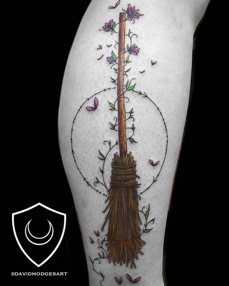 Witch Tattoo | Witchy Woman Witch Broom Tattoo, Broom Tattoo, Wicca Tattoo, Witchcraft Tattoos, Pagan Tattoo, Wiccan Tattoos, Witches Broom, Witch Tattoo, Hand Tattoos For Women