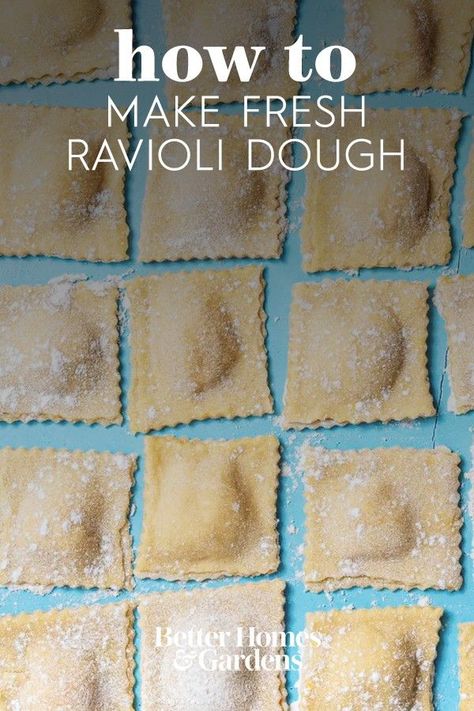 Ravioli Noodle Recipe Homemade Pasta, Homemade Ravioli Dough Without Machine, How To Make Homemade Raviolis, Ravioli Pasta Recipes Homemade, Home Made Ravioli Dough, Easy Homemade Ravioli Dough, Ravioli Recipe Ricotta, Diy Ravioli Easy, Ravioli Pasta Dough Recipes