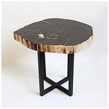 Petrified Wood End Table 618zkRvxE5L SX425 Petrified Wood Table, Moon Globe, Iron Side Table, Globe Lantern, Wood Stumps, Rustic End Tables, Oak Nightstand, Wood End Table, Modern Minimalist Design