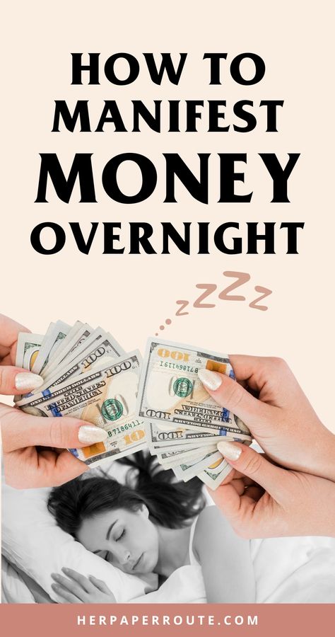 If you've been curious about the Law of Attraction and want to learn how to manifest money overnight, then this post is for you.

Can you really manifest money overnight by adding these steps to your night routine?

Yes! Even if you are not always aware of it, you are constantly manifesting your reality. Read this to learn how to manifest money overnight in 5 simple steps. Manifestation For Wealth, Law Of Attraction For Money, How To Manifest Money Immediately, Affirmation To Attract Money, How To Manifest Money Overnight, Manifestation Law Of Attraction Money, How To Manifest Money Fast, How To Attract Money, How To Manifest Money