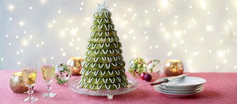 Paul Hollywood’s Christmas Kransekake | The Great British Bake Off Kransekake Recipe, British Baking Show Recipes, The Great British Bake Off, Paul Hollywood, British Baking, British Bake Off, Blanched Almonds, White Icing, Great British Bake Off