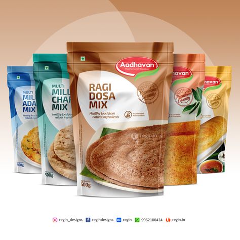 Aadhavan Millet mix Millet Packaging Design, Organic Food Packaging, Sausages Packaging, Healthy Food Packaging, Wrapper Design, Spices Packaging, Tummy Yummy, Packaging Template Design, Healthy Mix