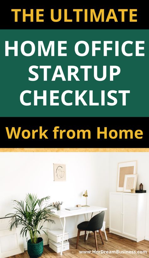 Here are loads of tips and ideas to set up a home office so you can work from home. Whether that be with being in employment or if you're starting a new home-based business. Use this home office checklist to get maximum productivity even with a small space... Office Checklist, Office Startup, Startup Checklist, Work From Home Office, Startup Office, Productive Work, Office Shelf, My New Home, Home Decor Quotes