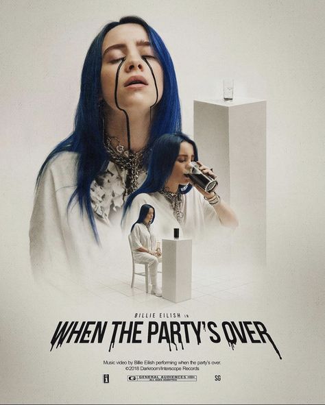 Aesthetic Billie Eilish Poster, Music Video Poster, Video Poster, Music Poster Design, Poster Room, New Poster, Room Posters, Cool Posters, Spotify Song