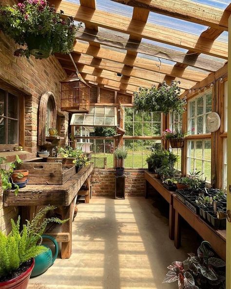 نباتات منزلية, Home Greenhouse, Backyard Greenhouse, Hus Inspiration, Earthship, Dream House Interior, Decor Minimalist, House Goals, Plant Lady