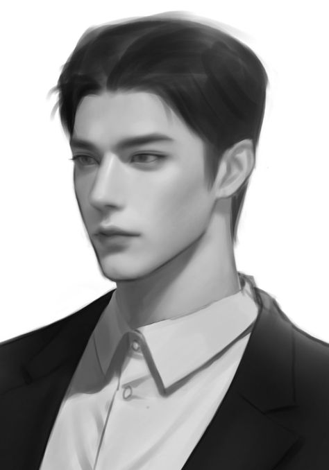 Semi Realistic Male, Semi Realistic Drawing Male, Semi Realistic Art, Semi Realistic Drawing, Male Face Drawing, Face Proportions, Manga Eyes, Semi Realistic, 얼굴 그리기