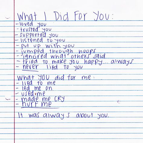 I still can't grasp how selfish and unappreciative someone can be after being given so much. There is this emotion called guilt, it is supposed to let you know when you did something wrong and drive you to then do the right thing or make a situation that you created better... but you didn't want to have anything to do with that and you kept threatening to end our friendship if I continued to make you feel that. I guess that I have to be sorry from someone that I expected some compassion from. Accused Of Cheating, Cheating Quotes, Enjoy Reading, Future Love, Tumblr Quotes, Lie To Me, Quotes About Moving On, Relationships Love, Trust Yourself