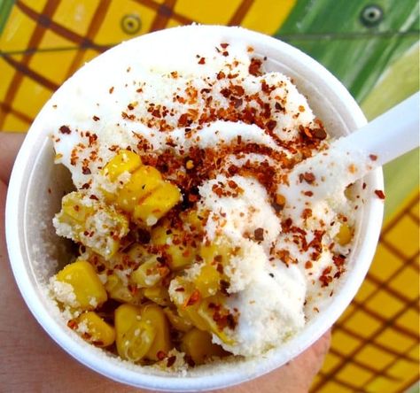 Quick and Easy Mexican Corn in a Cup - Delishably - Food and Drink Mexican Corn In A Cup, Easy Mexican Corn, Corn With Mayo, Elote Preparado, Corn Cup, Mexican Corn Recipes, Corn In A Cup, Elote Recipe, Easy Microwave Recipes