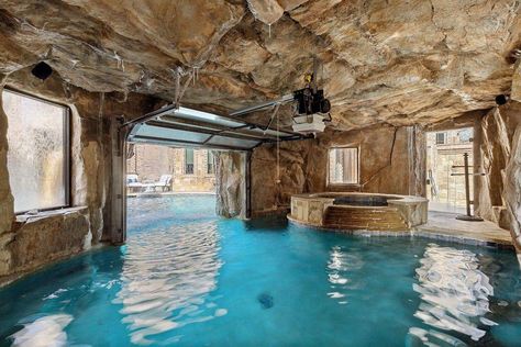 Women Cave Ideas, Grotto Pool, Double Island Kitchen, Double Glass Doors, Texas Photo, Dark Underarms, Man Cave Home Bar, Garage Shed, Man Cave Ideas