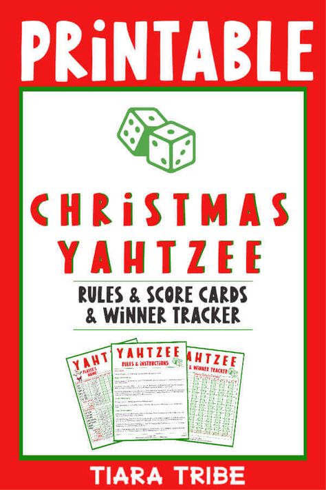 Yahtzee Score Card Free Printables, Yahtzee Score Sheets Free Printable, Yahtzee Rules, Yahtzee Score Card, Game Tracker, Yahtzee Score Sheets, Yahtzee Game, Christmas Gift Games, Christmas Worksheets