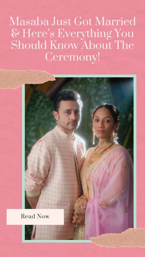 The couple met on the sets of Masaba Masaba, where Satyadeep played the role of her ex-husband. They bonded over their shared interest for fitness and leading a healthy lifestyle. Saree For Wedding Bride, Indian Court Marriage, Masaba Masaba, South Indian Culture, Indian Courts, Masaba Gupta, Just Got Married, Raw Silk Lehenga, Community Of Women