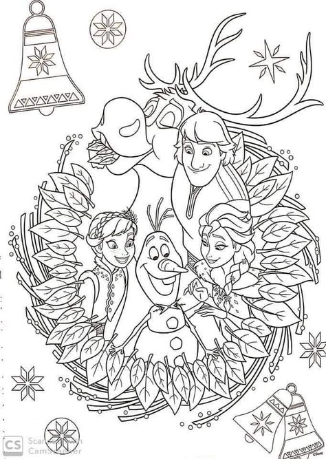 Escape to a winter wonderland with these beautiful Christmas coloring pages. ❄️☃️ | sheet #55 #christmascoloringpages #wintercoloringpages #freecoloringpages #printablecoloringpages #christmasfun Frozen Christmas Coloring Pages, Disney Princess Christmas Coloring Pages, Coloring Pages Disney, Disney Colouring Pages, Anna Und Elsa, Color By Number Printable, Christmas Colouring, Frozen Coloring Pages, Christmas Coloring Sheets