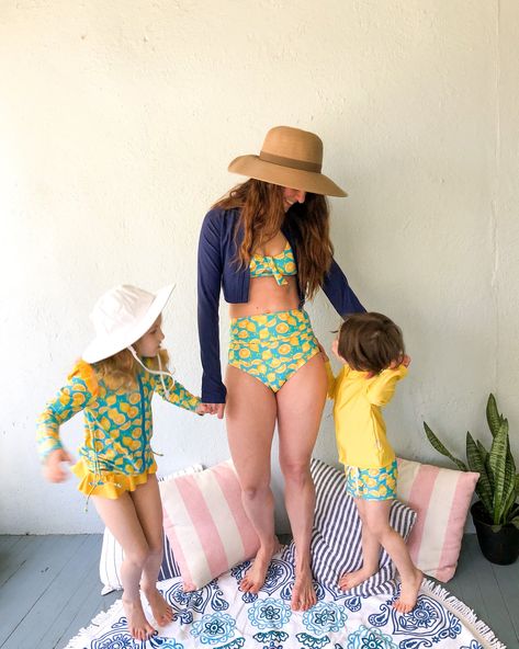 5 Mommy-and-Me Swimsuits We're Loving for This Summer - Inspired By This Fun Memories, Wide Brim Sun Hat, Wedding Story, Small Waist, Mommy And Me, Wedding Couples, Some Fun, Sun Hats, This Summer