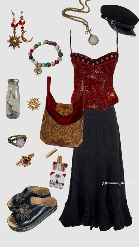 Whimsigothic Summer Outfits, Boho Fall Outfits Casual, Autumn Whimsigoth Outfits, Whimsigoth Outfits With Pants, Whimsigoth Spring Outfits, Whimsigoth Fashion Summer, Practical Magic Outfits Aesthetic, Whimsigoth Fall Outfits, Whismgoth Outfits