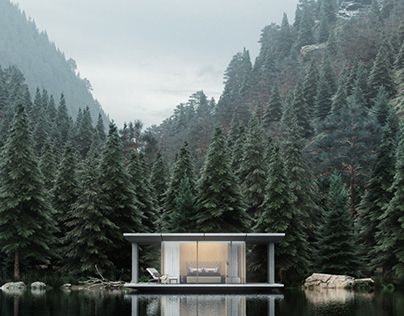 Check out new work on my @Behance portfolio: "Alone_with_nature" http://be.net/gallery/65674271/Alone_with_nature Ski Cabin, Nordic House, Stavanger, Minimalist Architecture, Forest House, Design Drawing, Beautiful Architecture, Residential Architecture, Container House