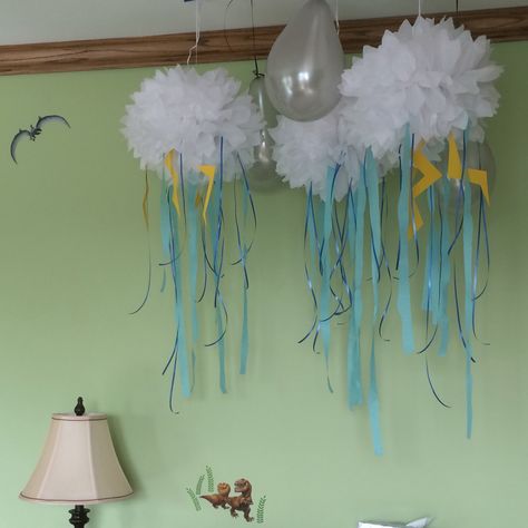 Thunder Theme Party, Storm Birthday Party Ideas, Storm Theme Party, Storm Decoration, Twister Party, Tornado Party, Frankenstein Party, Purple Thunder, Thunder And Lighting