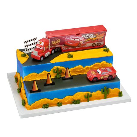 Cars Built For Speed Lightning Mcqueen Birthday Cake, Disney Cars Cake, Lightning Mcqueen Cake, Mcqueen Cake, Cake Decorating Kit, Car Cake Toppers, Cars Cake, Cake Decorating Set, Bakery Supplies