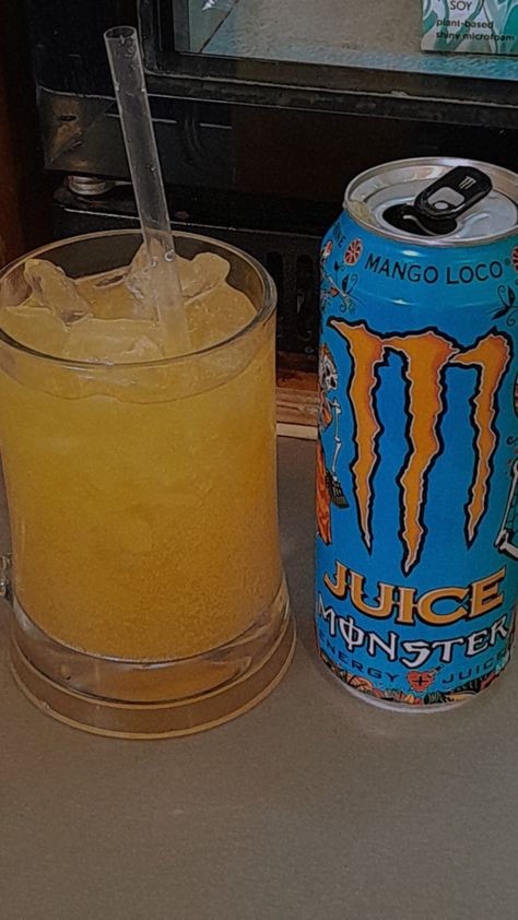 Monster Energy Juice - Mango Loco Monster Mango Juice Aesthetic, Monster Energy Drink Aesthetic, Mango Loco Monster, Monsters Drink, Mango Monster, Monster Drink Aesthetic, Monster Juice, Energy Juice, Monster Drink