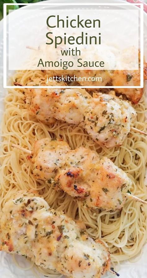 Chicken Spedini, Chicken Spedini Recipe, Chicken Spiedini, Chicken Entrees, Chicken Main Dishes, Chicken Skewers, Chicken Dishes Recipes, Best Dishes, Poultry Recipes