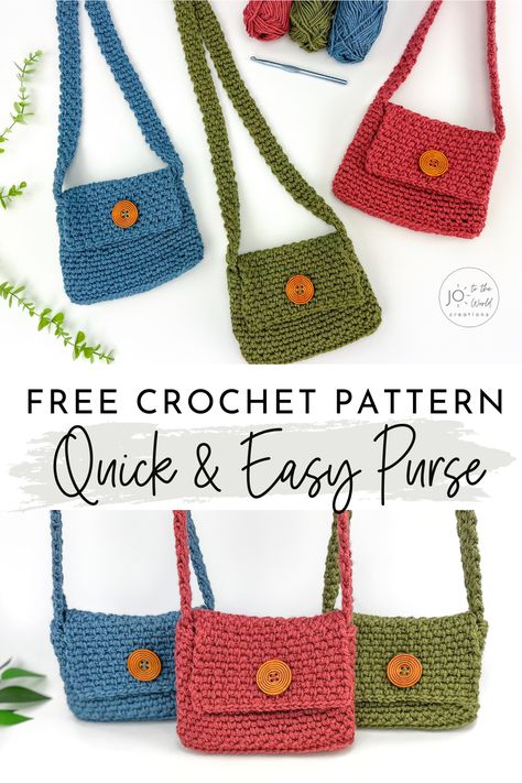 Small Purse Pattern, Crochet Small Bag, Crocheted Purses, Purse Patterns Free, Crossbody Bag Pattern, Crochet Purse Pattern Free, Free Crochet Bag, Crochet Bag Pattern Free, Bag Pattern Free