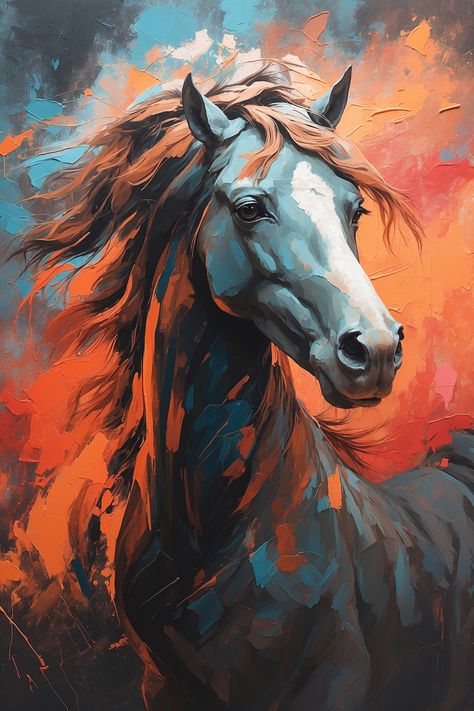 Peintures Cheval sur fond abstrait N° s40324- acheter dans la boutique en ligne Uwalls. Matériaux écologiques. Bas prix. Livraison rapide dans toute la France Abstract Horse Art, Painted Bags, Awesome Art, Rice Paper, Art Abstrait, Acrylic Art, Art Sketches, Abstract Painting, Cool Art