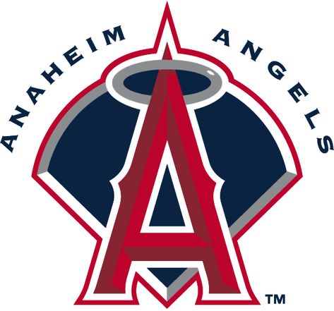 Anaheim Angels Primary Logo (2002) - Red A with silver halo on a navy baseball diamond with script Anaheim Angels Logo, Anaheim Angels Baseball, Angel Vector, Mlb Team Logos, Baseball Diamond, Anaheim Angels, Angels Baseball, Highland Cow Print, Mlb Logos