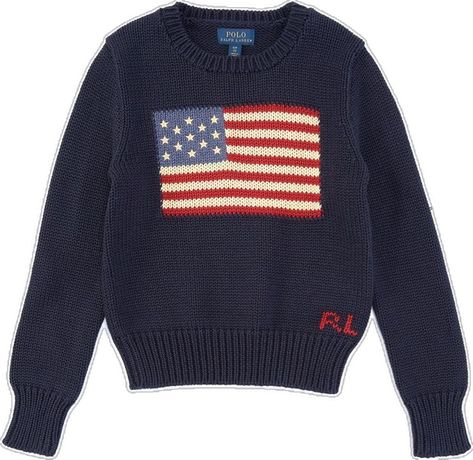 Long Sleeve Sweater With Embroidered Logo For Winter, Fall Crew Sweater With Embroidered Logo, Casual Fall Sweater With Embroidered Logo, Flag Sweater, American Flag Sweater, Skandinavian Fashion, Ralph Lauren Boys, America Flag, Stockholm Fashion