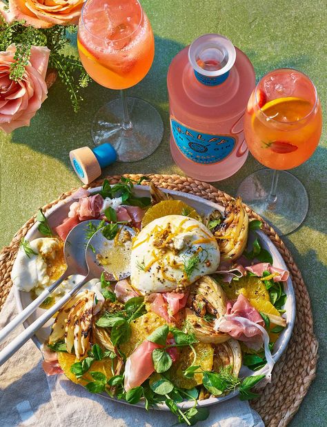 Sponsored: Orange, fennel and burrata salad recipe | Sainsbury`s Magazine Wimbledon Recipes, Main Salad, Burrata Salad, 5 Ingredient Recipes, Summer Dinner, Food Magazine, Fennel, Gluten Free Baking, Cooker Recipes