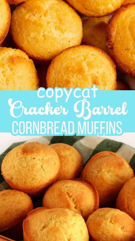 Copycat Cracker Barrel Cornbread Recipe 5 Copycat Cracker Barrel Cornbread Recipe Cracker Barrel Cornbread, Honey Corn Muffins, Honey Cornbread Muffins, Cornbread Muffins Recipe, Cracker Barrel Recipes, Cornmeal Muffins, Cornbread Easy, Honey Cornbread, Gluten Free Cornbread