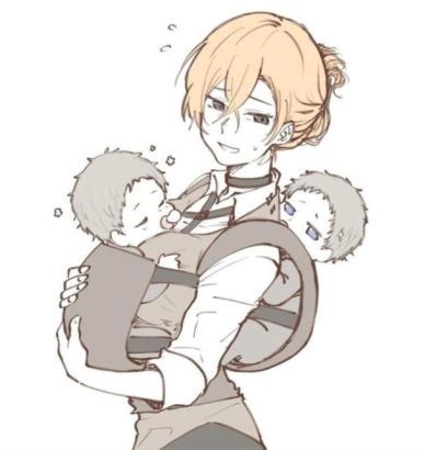 Dazai X Chuuya Mpreg, Daughter And Father, Poses Anime, Chuya Nakahara, Family Drawing, Baby Drawing, Anime Family, Wolfram, Anime Child